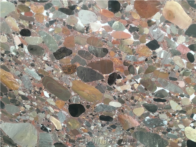 Seven Colorful Pearl Marble Polished Slab and Tile