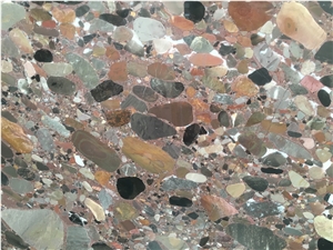 Seven Colorful Pearl Marble Polished Slab and Tile