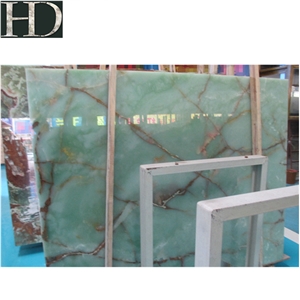Verdant/Green Onyx Slabs&Tiles Pale Cyan Jade Slab