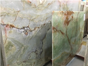 Verdant/Green Onyx Slabs&Tiles Pale Cyan Jade Slab