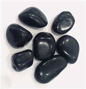 High Polished Black Pebble Stone ,River Stone