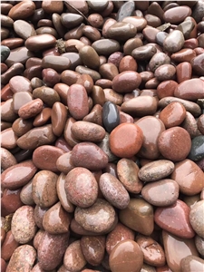 Red Pebble Stone ,Polished River Stone