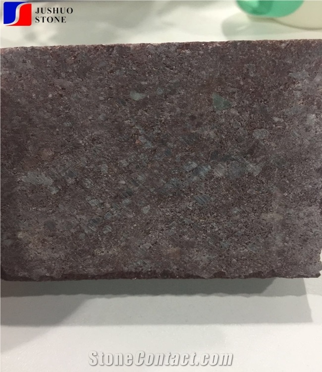 Flamed Dayang Red Porphyry Cubes Paving Stone