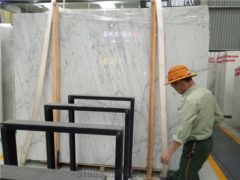 New Bianco Carrara Marble White Carrara Slab