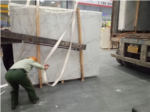 New Bianco Carrara Marble White Carrara Slab