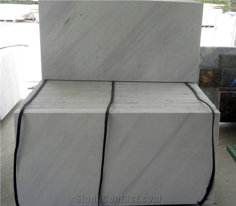 Polished White Sivec P1 Marble Tiles, Slabs