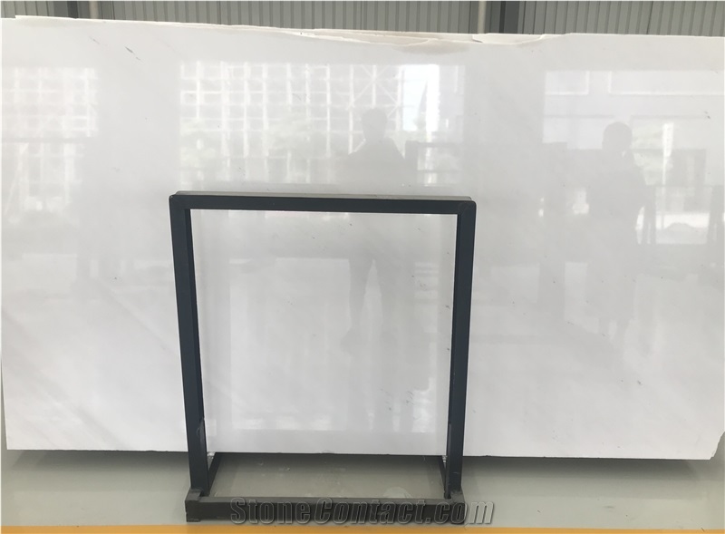 Polished White Sivec P1 Marble Tiles, Slabs