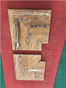 Rain Forest Brown Thick Acid Washing Marble Slab