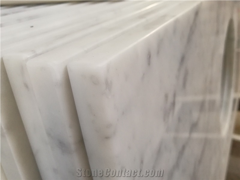 Solid Surface White Marble Bathroom Vanity Tops
