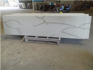 White Engineer Stone Office Worktop Coffee Tables