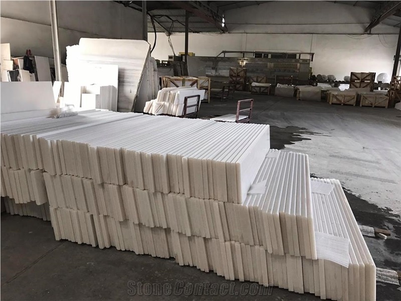 Good Quality Stair Steps with Pure White Marble