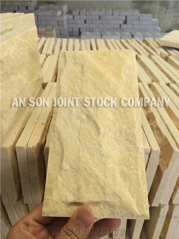 High Quality Yellow Mushroom Marble Wall