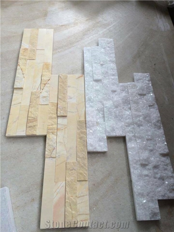 High Quality Yellow Mushroom Marble Wall