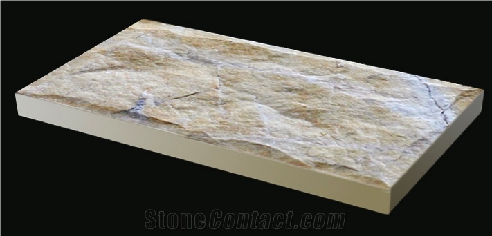 High Quality Yellow Mushroom Marble Wall