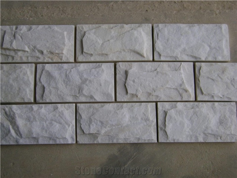 Milky White Marble Mushroomed Stone- Mushroom Marble