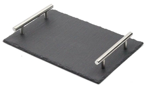 Black Slate Plate Food Tableware Application