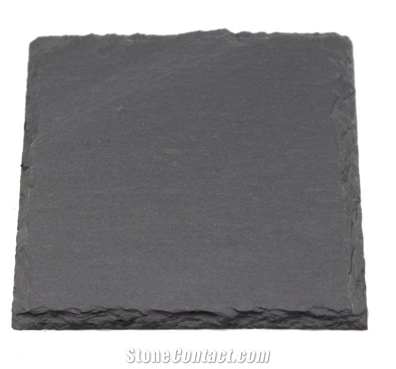 Black Slate Plate Food Tableware Application