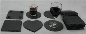 Black Slate Tea Plate Slate Disk Tableware