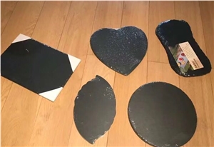 Black Slate Tea Plate Slate Disk Tableware