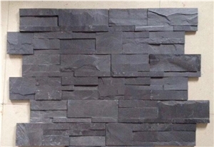 China Black Natural Slate Wall Cladding Panel
