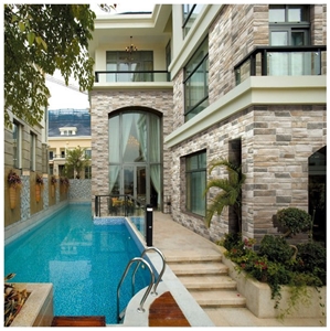 China Cheap Grey Slate Paving Wall Covering