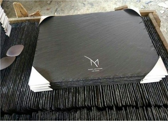China Dark Grey Slate Plate Split