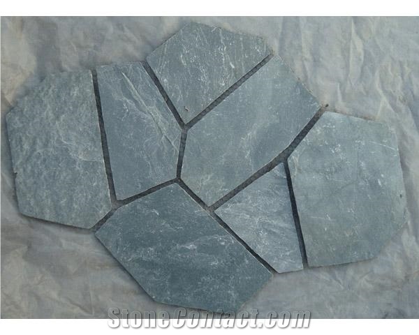 China Patio Paving Stone Split Green Slate Tiles