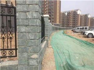 China Patio Paving Stone Split Green Slate Tiles