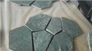 China Patio Paving Stone Split Green Slate Tiles
