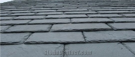 Roofing Slate Installation Project Split Black