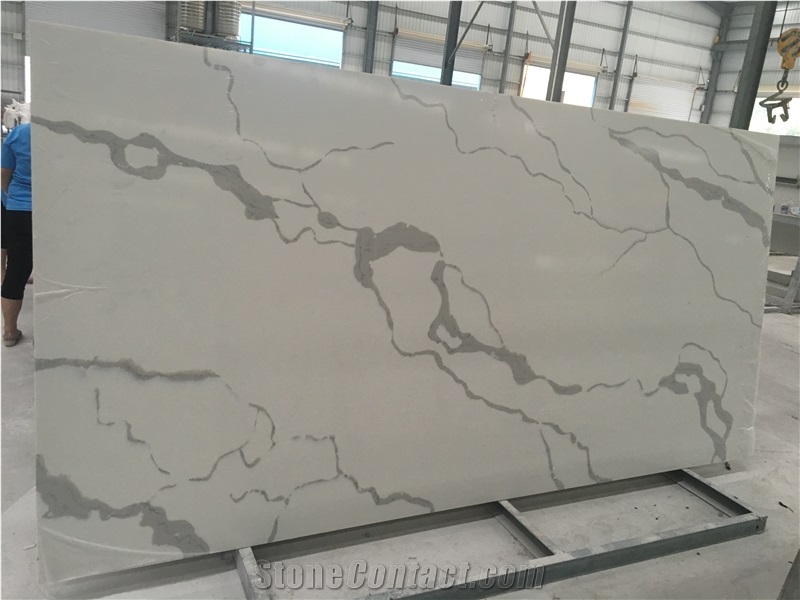 Calacatta White Quartz Slabs,White Quartz Slabs