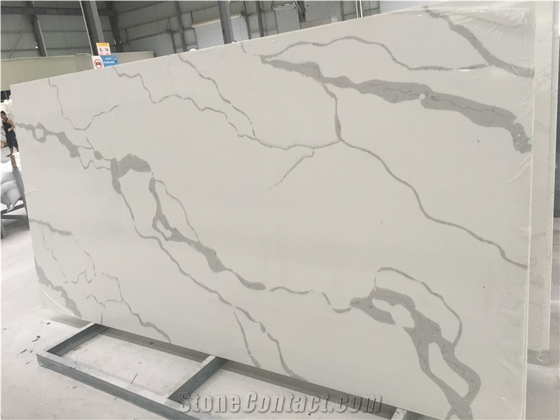 Calacatta White Quartz Slabs,White Quartz Slabs