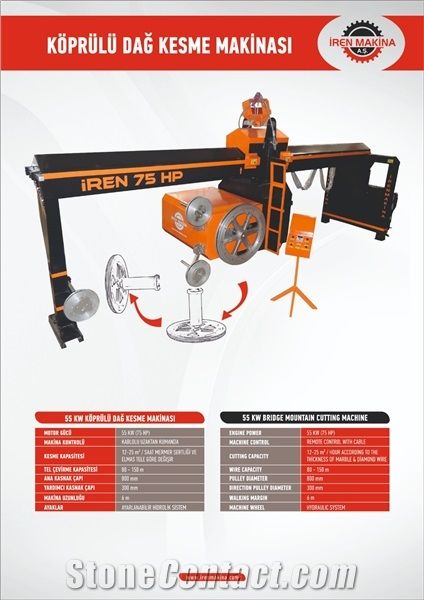 Bridge Mounted Diamond Wire Cutting Machine, Quarry Wire Saw Machine