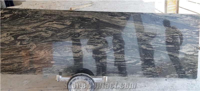 Spider Black Granite Slabs