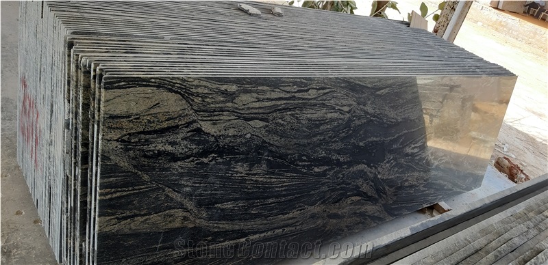 Spider Black Granite Slabs