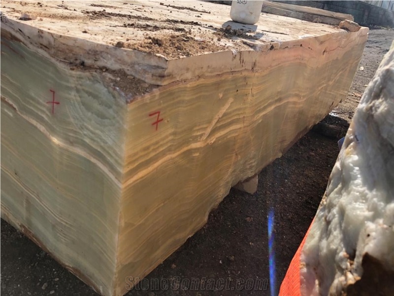 Light Green Onyx Block, Iran Green Onyx