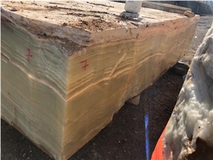 Light Green Onyx Block, Iran Green Onyx