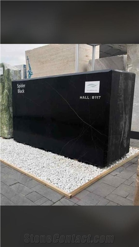 Spider Black Marble Blocks