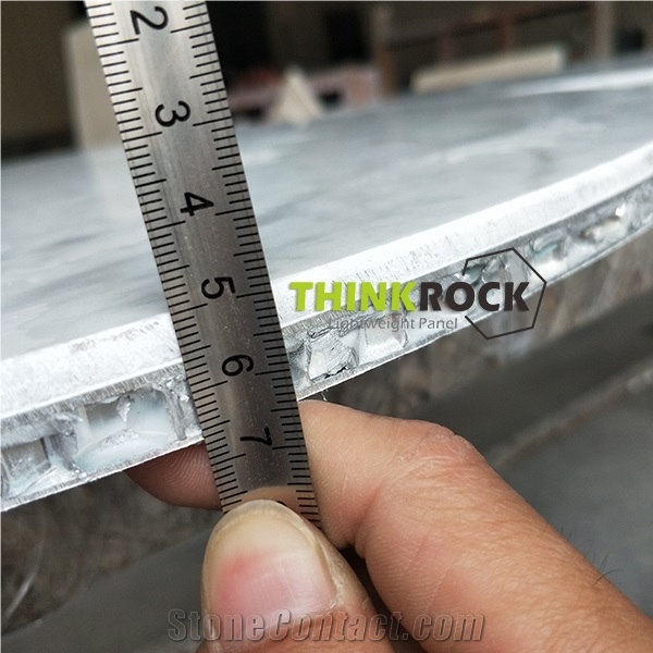 Carrara White Marble Stone Honeycomb Panel Table