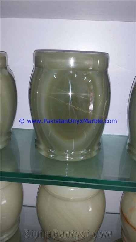 Afghan Green Onyx Urns
