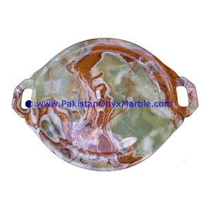 Ancient Green Onyx Serving Trays