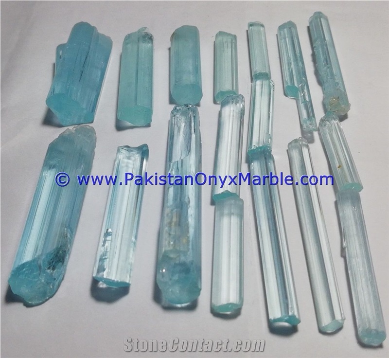 Aquamarine Beryl Crystal Thin Natural