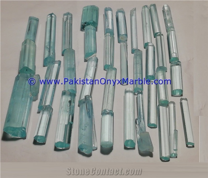 Aquamarine Beryl Crystal Thin Natural