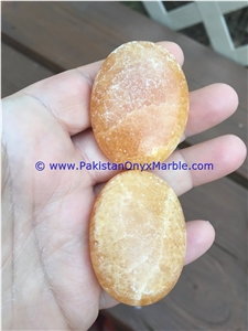 Calcite Honey Polished Stones