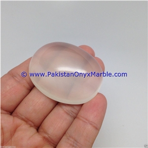 Calcite White Polished Stones