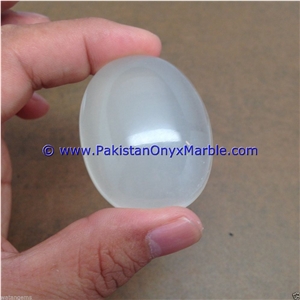 Calcite White Polished Stones