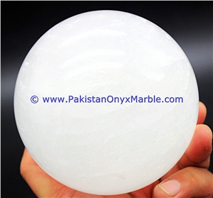 Calcite White Polished Stones