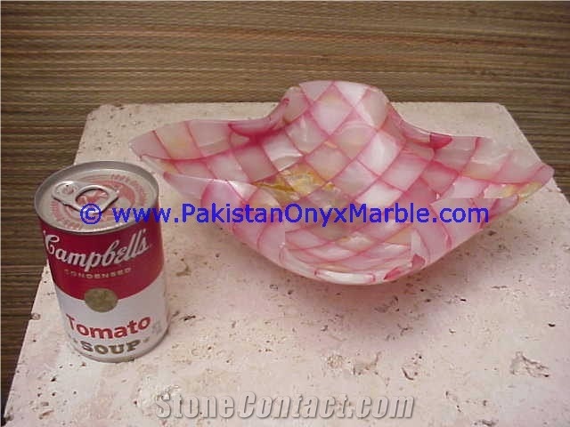 Colored Patch Work Onyx Bowls