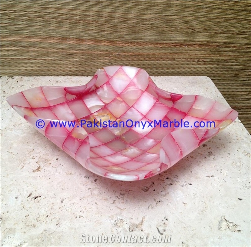 Colored Patch Work Onyx Bowls