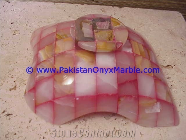 Colored Patch Work Onyx Bowls